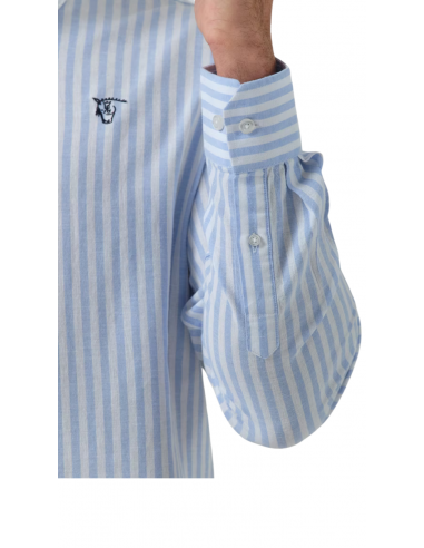 Camisa de rayas Novara | Celeste