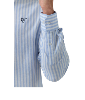 Camisa de rayas Novara | Celeste
