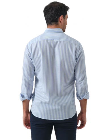Camisa de rayas Novara | Celeste