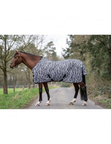 Manta anti moscas zebra con cinturón... Manta anti moscas zebra con cinturón...