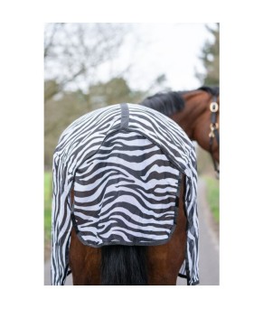 Manta anti moscas zebra con cinturón cruzado