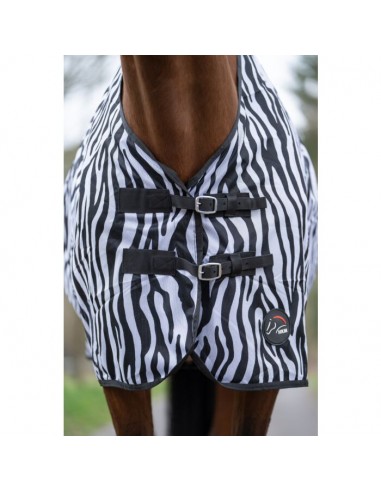 Manta anti moscas zebra con cinturón... Manta anti moscas zebra con cinturón...