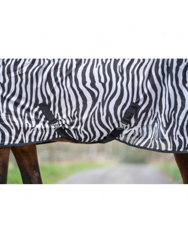 Manta anti moscas zebra con cinturón... Manta anti moscas zebra con cinturón...