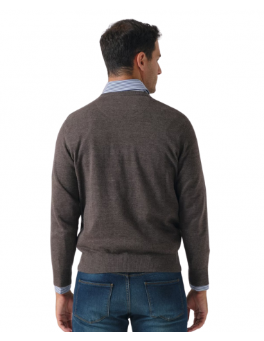 Jersey cuello de caja melange | Carbón