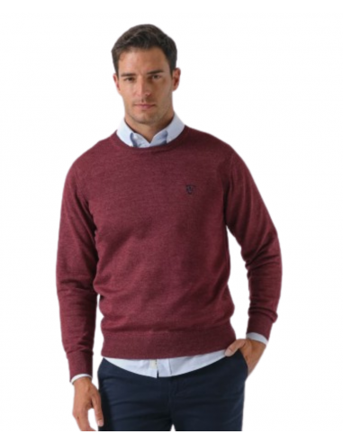 Jersey de caja melange | Burgundy
