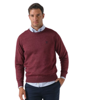 Jersey de caja melange | Burgundy
