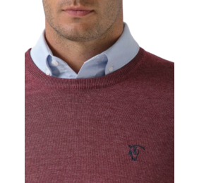 Jersey de caja melange | Burgundy