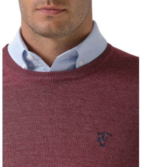 Jersey de caja melange | Burgundy