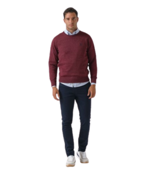 Jersey de caja melange | Burgundy