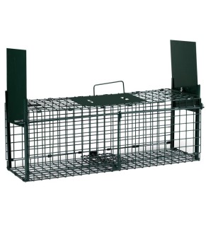 Trampa para roedores plegable con dos puertas