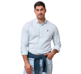 Camisa Oxford rayas La Garrocha | Azul celeste