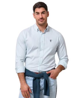 Camisa Oxford rayas La Garrocha | Azul celeste