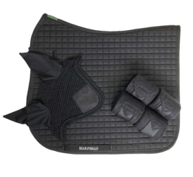 Juego de mantilla, orejeras y vendas