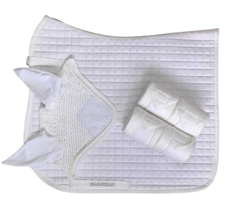 Juego de mantilla, orejeras y vendas