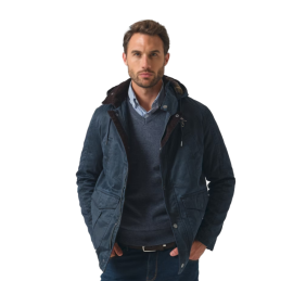 Parka efecto encerado | Marino