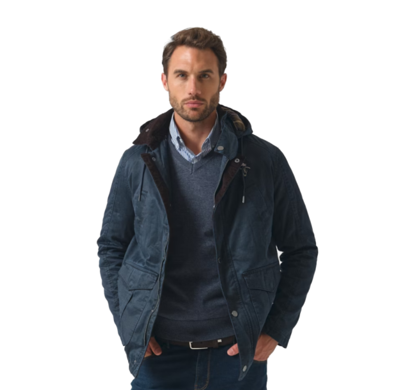 Parka efecto encerado | Marino