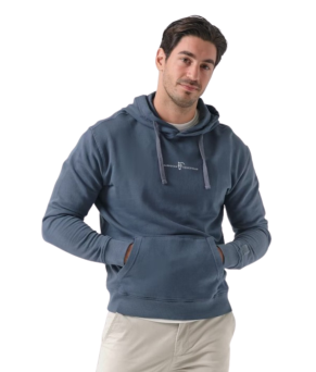 Sudadera capucha Garment Dyed | Cobalto