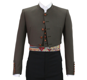 Chaqueta y chalequillo | Sarga | Verde caza