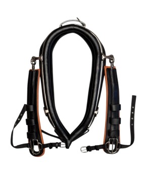 Enganche doble collarón inglés | Cuero y nylon