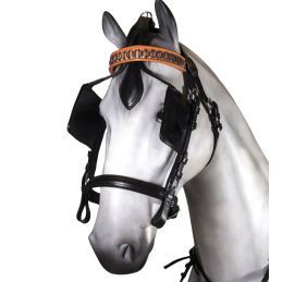 Enganche doble collarón inglés | Cuero y nylon