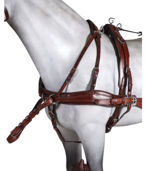 Enganche doble pecherín anatómico cuero