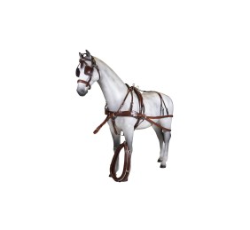 Enganche doble pecherín anatómico cuero