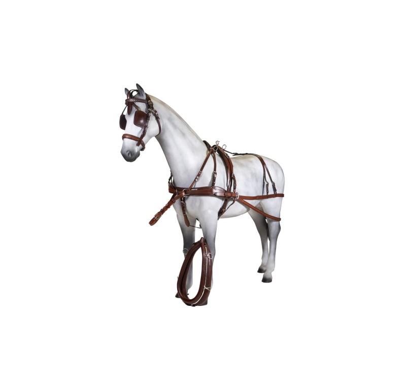 Enganche doble pecherín anatómico cuero