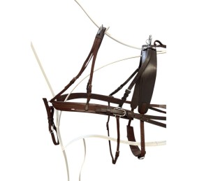 Enganche doble cuero y nylon para poni