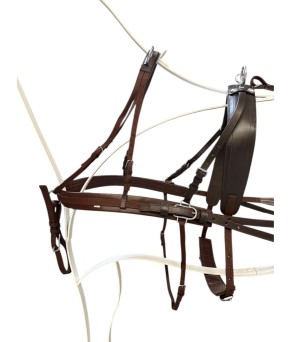 Enganche doble cuero y nylon para poni