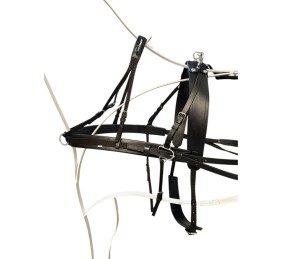 Enganche doble cuero y nylon para poni