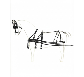 Enganche doble pecherín de cuero para poni