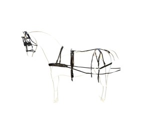 Enganche sencillo de cuero y nylon | Poni