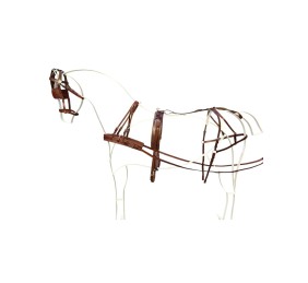 Enganche sencillo pecherín cuero | Poni