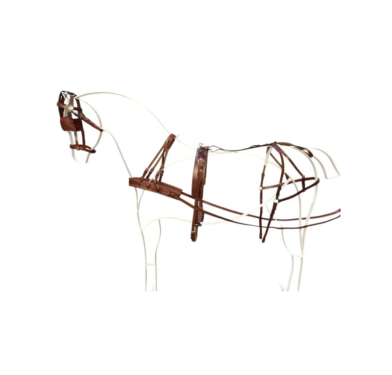 Enganche sencillo pecherín cuero | Poni