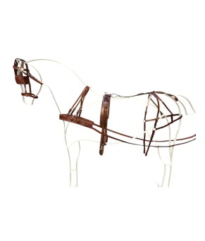 Enganche sencillo pecherín cuero | Poni