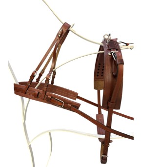 Enganche sencillo pecherín cuero | Poni