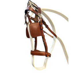 Enganche sencillo pecherín cuero | Poni