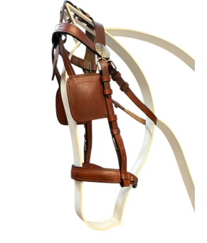 Enganche sencillo pecherín cuero | Poni