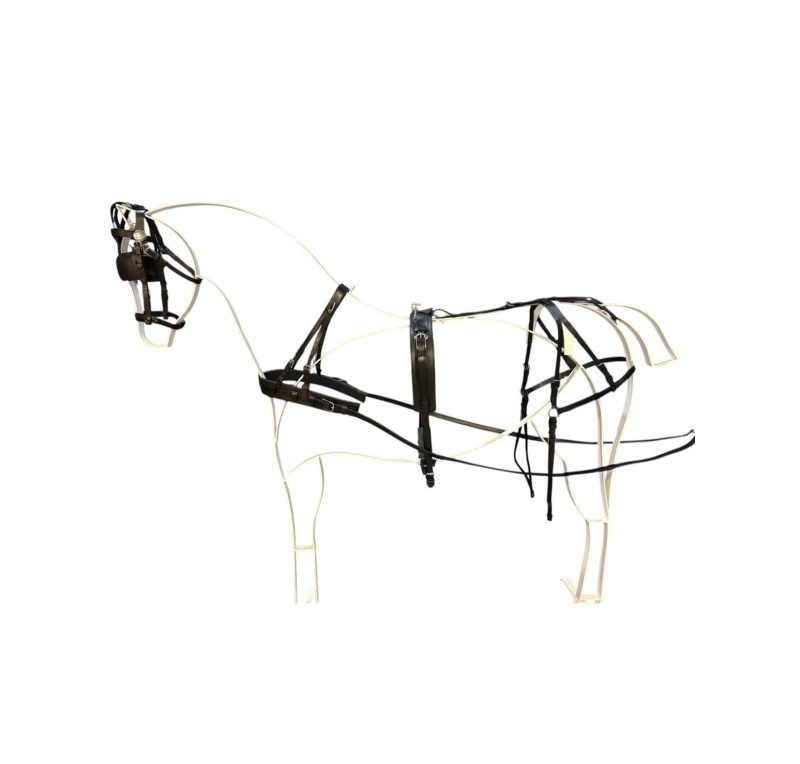 Enganche sencillo pecherín cuero | Poni