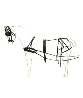 Enganche sencillo pecherín cuero | Poni