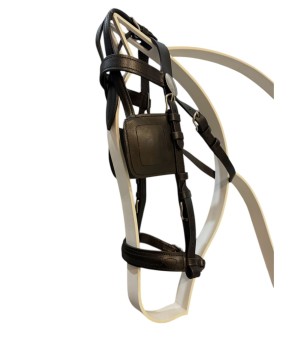 Enganche sencillo pecherín cuero | Poni