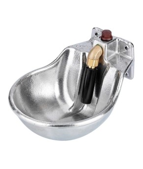 Bebedero con empujador de aluminio