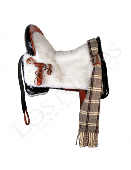 Silla Vaquera 'Los Nietos' | Mod. Andrea/ Negra (Zalea Fija) Silla Vaquera 'Los Nietos' | Mod. Andrea/ Negra (Zalea Fija)