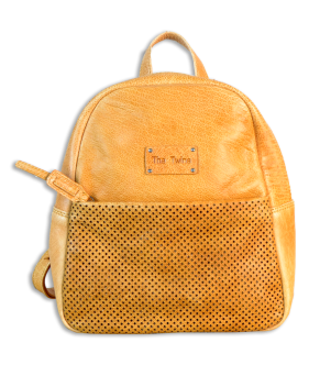 Mochila de Cuero CRA00| Color mostaza