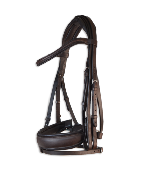 Cabezada inglesa doma 'Los Nietos Dressage' con doble rienda | Varios colores